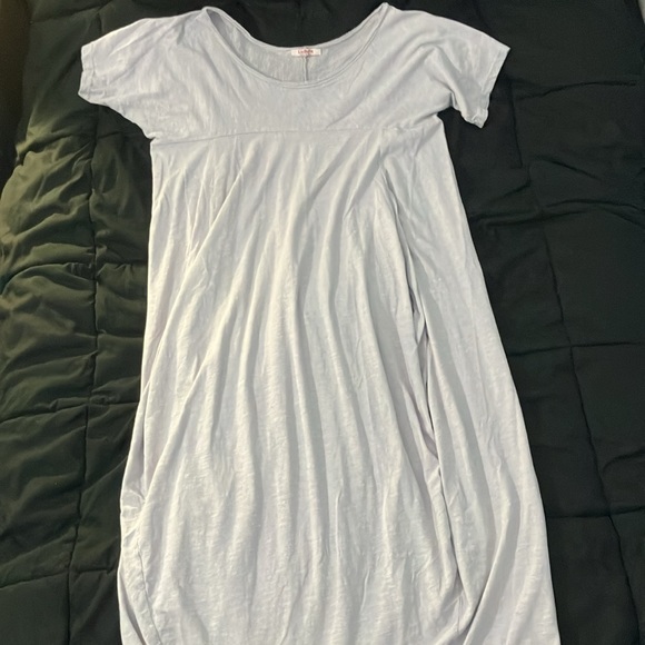 Lia Bella Large Gray Linen/Cotton Dress Midi/Maxi - Picture 2 of 5